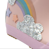 Mikk-Line Regnbue Gummistøvler, Barefoot - Adobe Rose