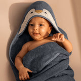 Liewood Albert Baby Håndklæde - Penguin Oceanview