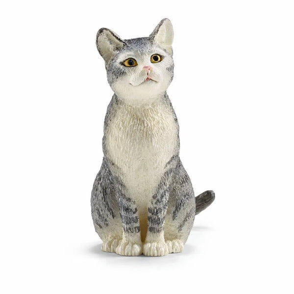 Schleich siddende Kat