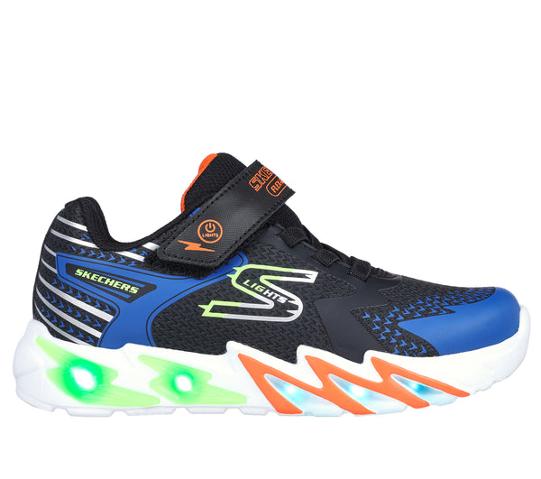 Skechers Boys Flex Glow Bolt Sneakers - Black Blue