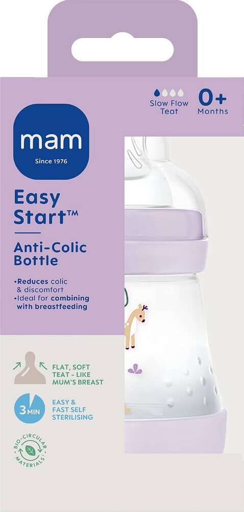 MAM Easy Start Anti-Colic Sutteflaske, 160 ml. - Syren