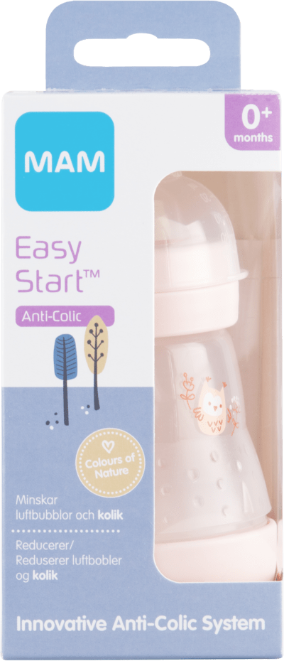 MAM Easy Start Anti-Colic Sutteflaske, 160 ml. - Pink