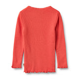 Wheat Rib Bluse Reese - Candy Red