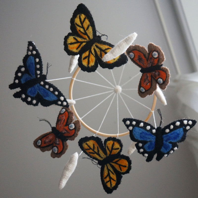 Gamcha Uro - Sommerfugl, Blå/Gul/Orange