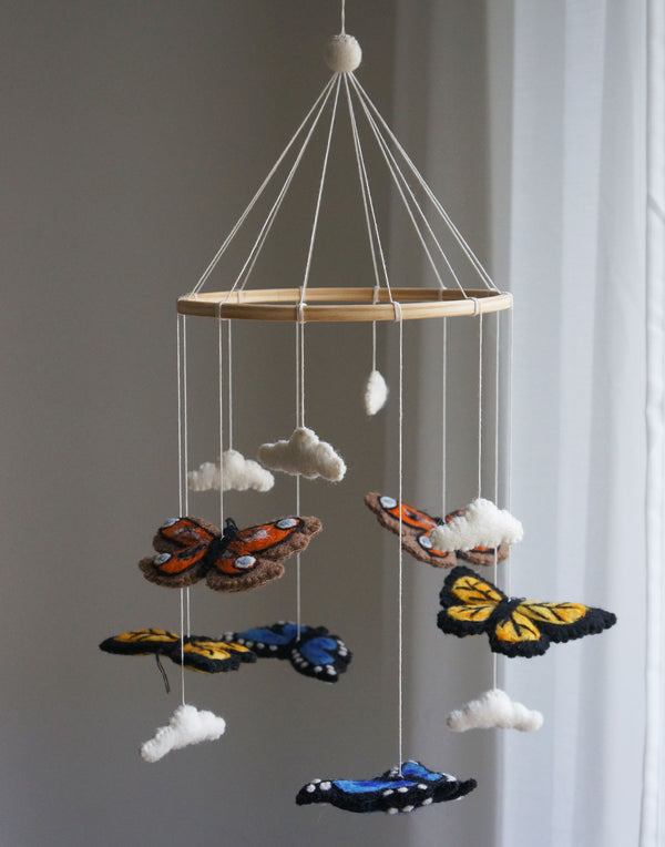 Gamcha Uro - Sommerfugl, Blå/Gul/Orange