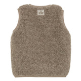 Huttelihut Teddy Vest, Uld m. inderfoer - Camel Melange