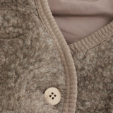 Huttelihut Teddy Vest, Uld m. inderfoer - Camel Melange