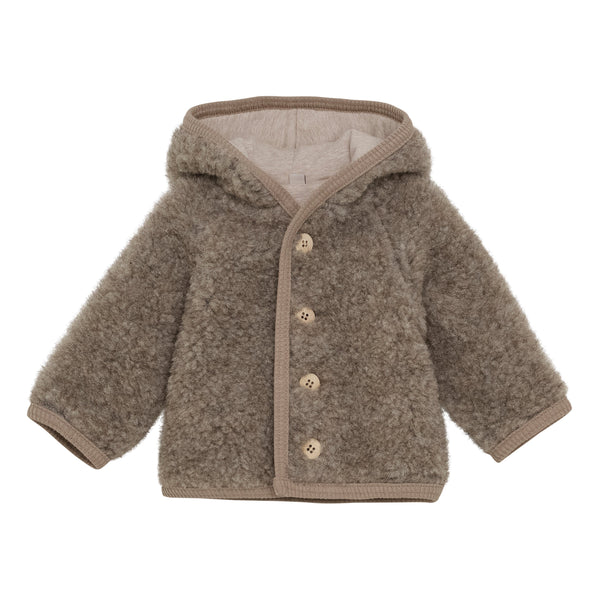 Huttelihut Pixie Jakke, Uld m. inderfoer - Camel Melange