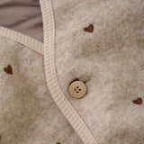 Huttelihut Vest, Uld m. inderfoer  - Sand Melange