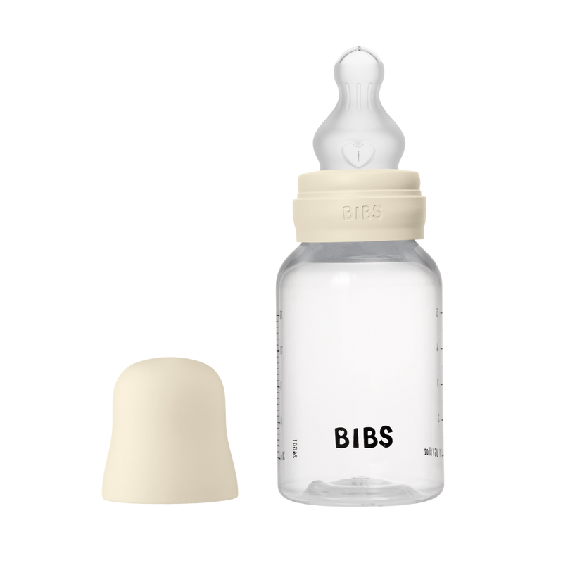 Bibs Sutteflaske 150 ml, Silicone slow flow - Ivory