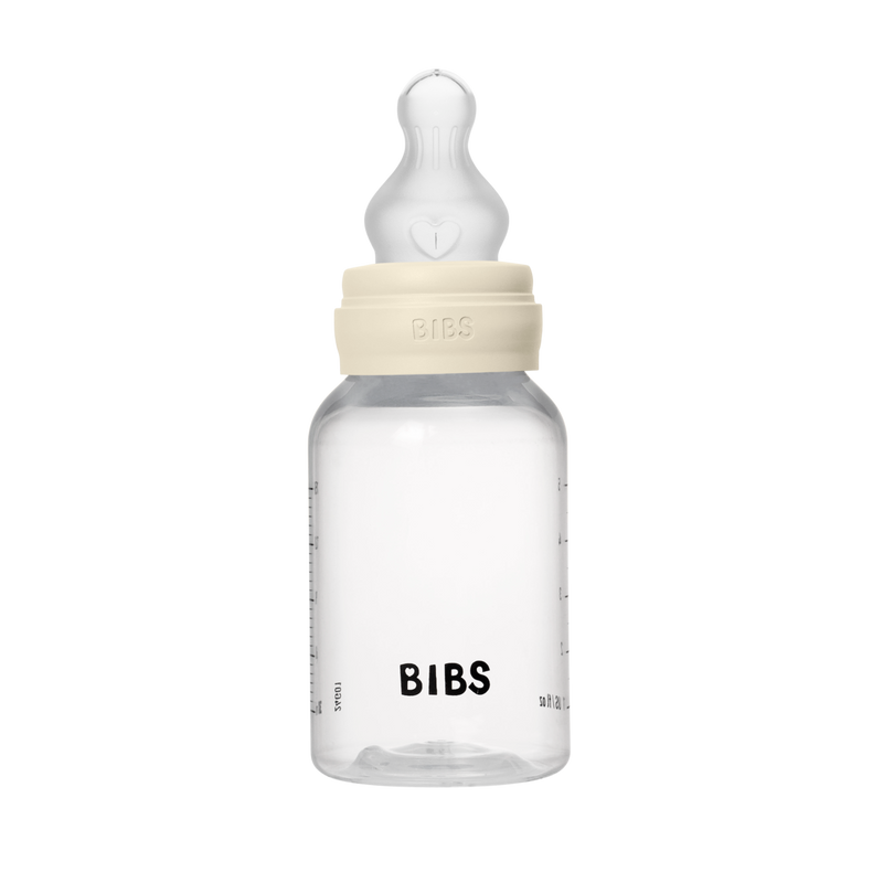 Bibs Sutteflaske 150 ml, Silicone slow flow - Ivory