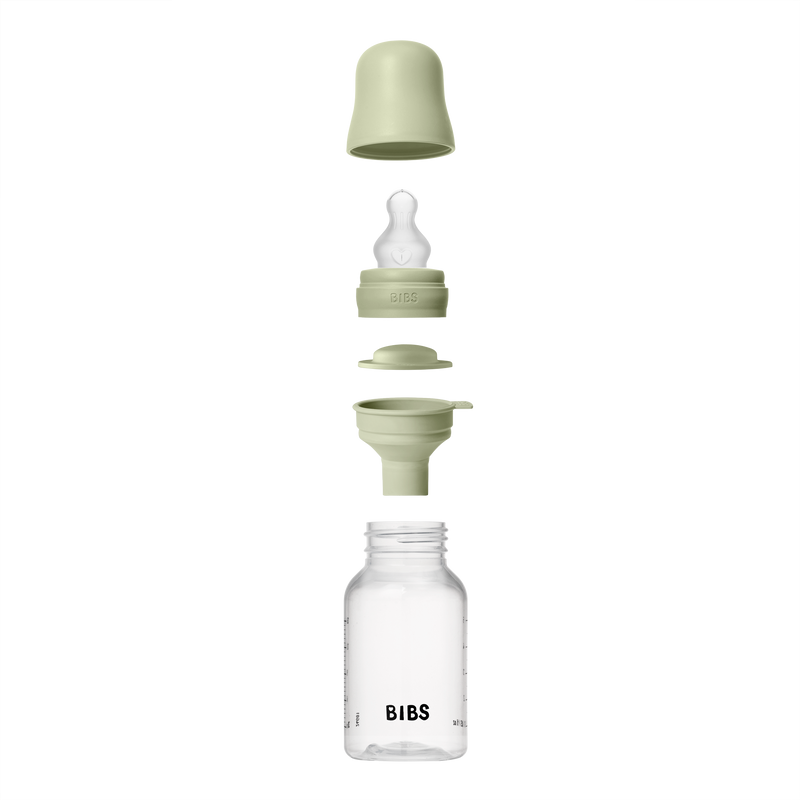 Bibs Sutteflaske 150 ml, Silicone slow flow - Sage