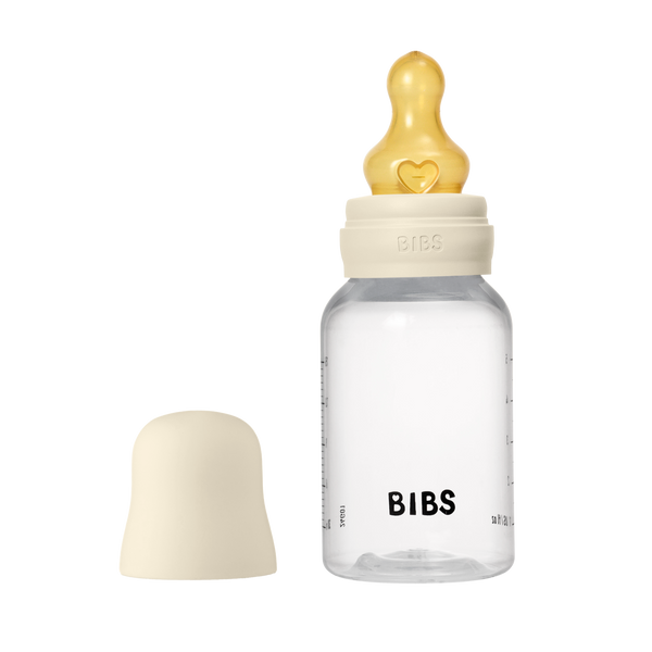 Bibs Sutteflaske 150 ml, Latex slow flow - Ivory
