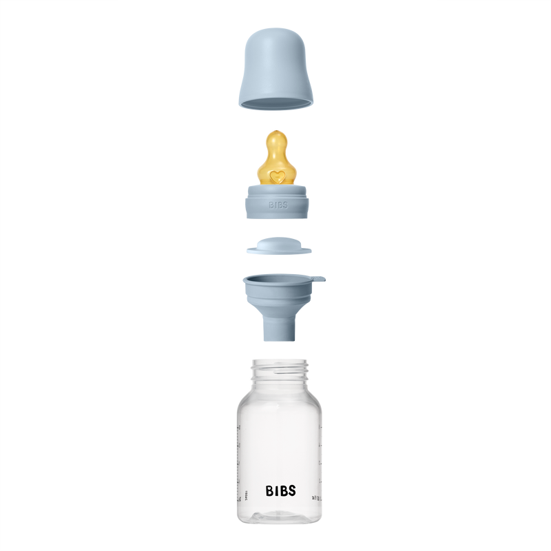Bibs Sutteflaske 150 ml, Latex slow flow - Baby Blue