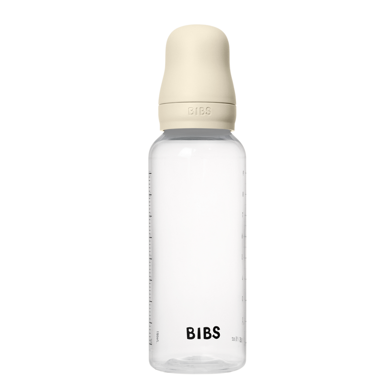 Bibs Sutteflaske 270 ml, Silicone medium flow - Ivory