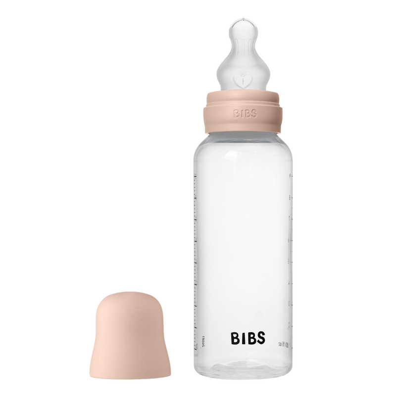 Bibs Sutteflaske 270 ml, Silicone medium flow - Blush