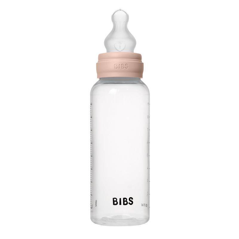 Bibs Sutteflaske 270 ml, Silicone medium flow - Blush