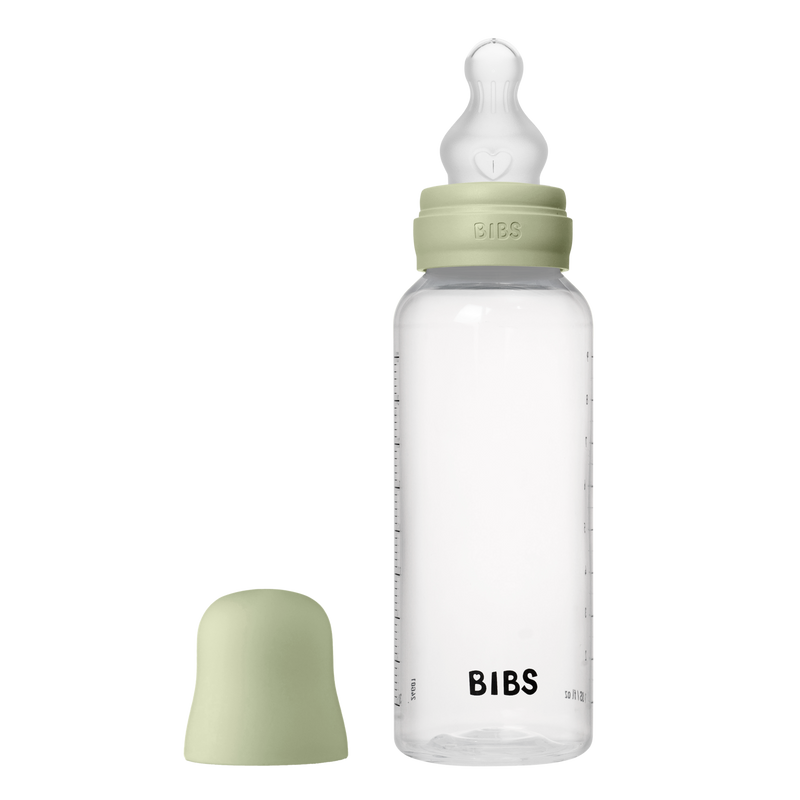 Bibs Sutteflaske 270 ml, Silicone medium flow - Sage