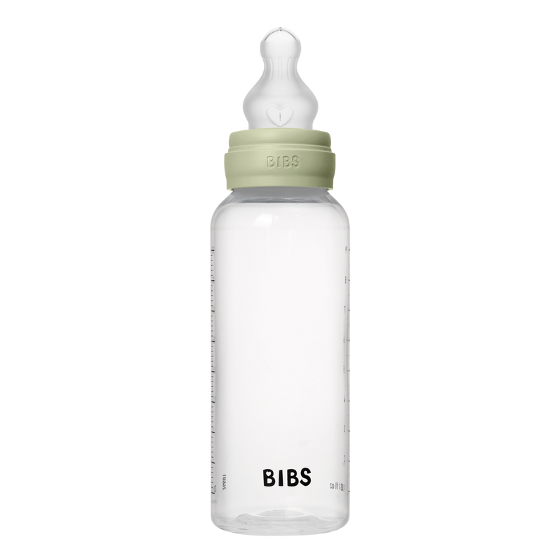 Bibs Sutteflaske 270 ml, Silicone medium flow - Sage