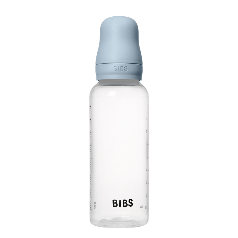 Bibs Sutteflaske 270 ml, Latex medium flow - Baby Blue