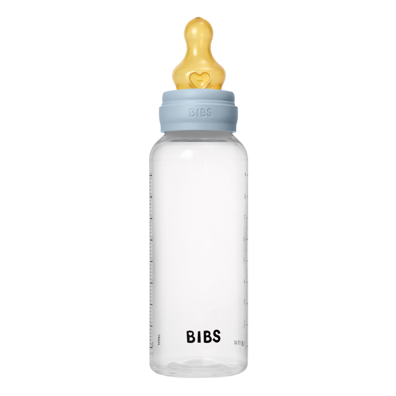Bibs Sutteflaske 270 ml, Latex medium flow - Baby Blue