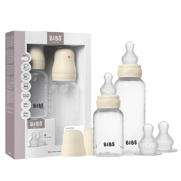 Bibs Grow & Flow Sutteflasker, Silicone 150 ml/270 ml  - Ivory