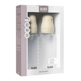 Bibs Sutteflaske 270 ml, Silicone medium flow, 2-pak - Ivory