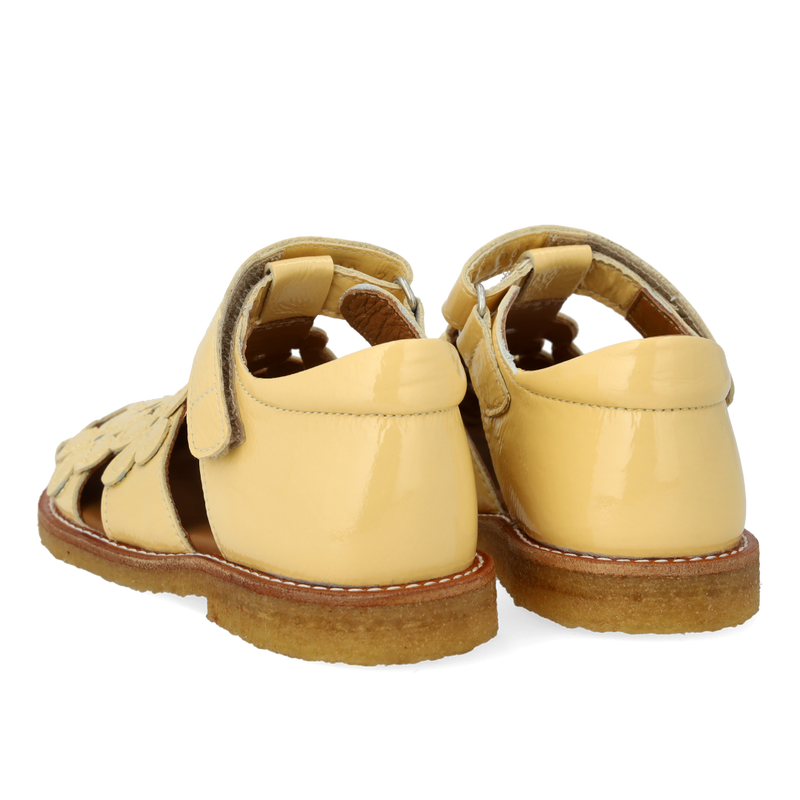 Angulus Sandaler m. blomsterdetaljer - Mellow Yellow