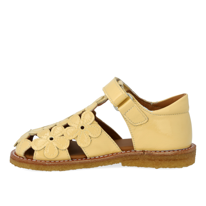 Angulus Sandaler m. blomsterdetaljer - Mellow Yellow