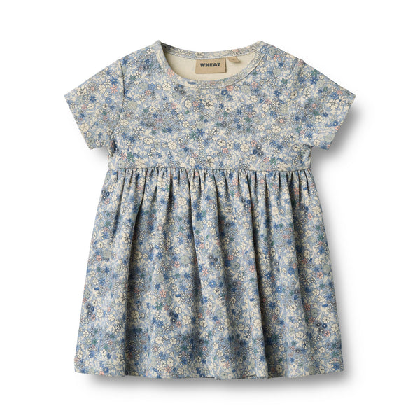 Wheat Kjole Nova - Blue Summer Flowers