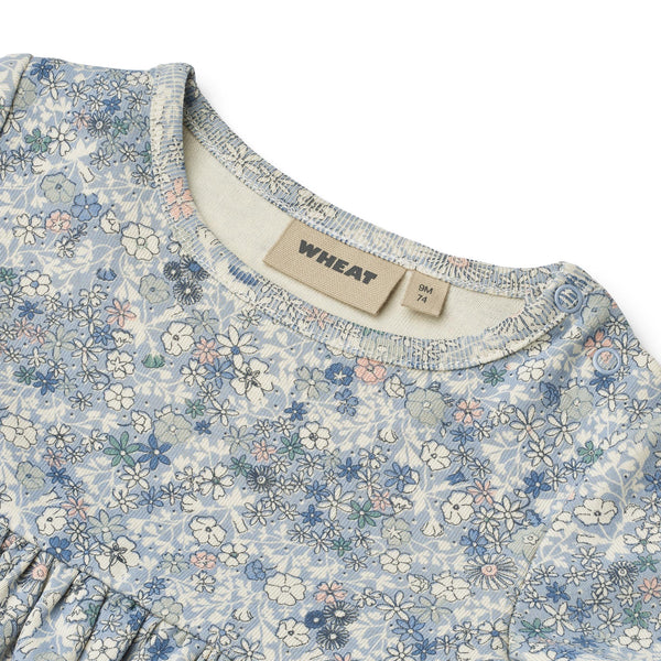 Wheat Kjole Nova - Blue Summer Flowers