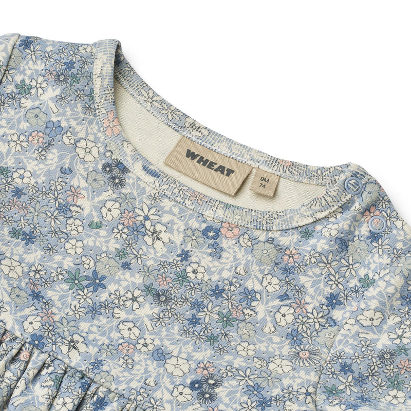 Wheat Kjole Nova - Blue Summer Flowers