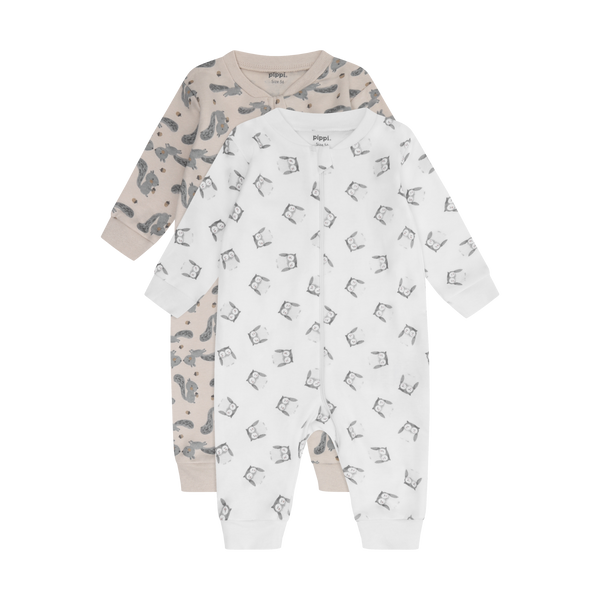 Pippi Natdragt m. lynlås, 2-pak - Rainy Day