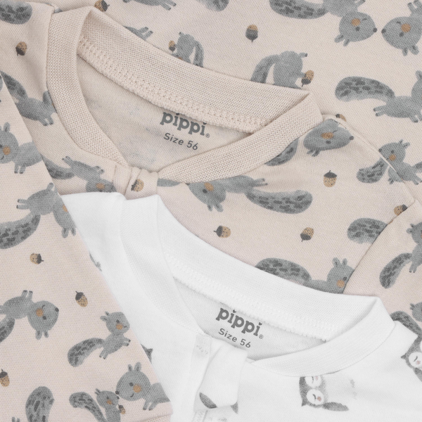 Pippi Natdragt m. lynlås, 2-pak - Rainy Day