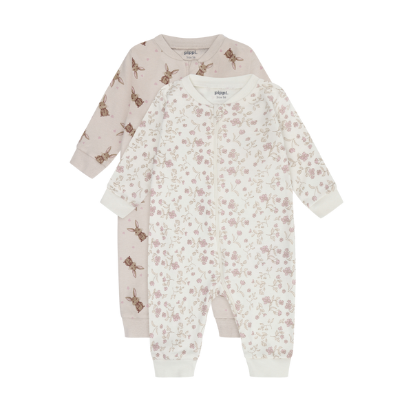 Pippi Natdragt m. lynlås, 2-pak - Violet Ice