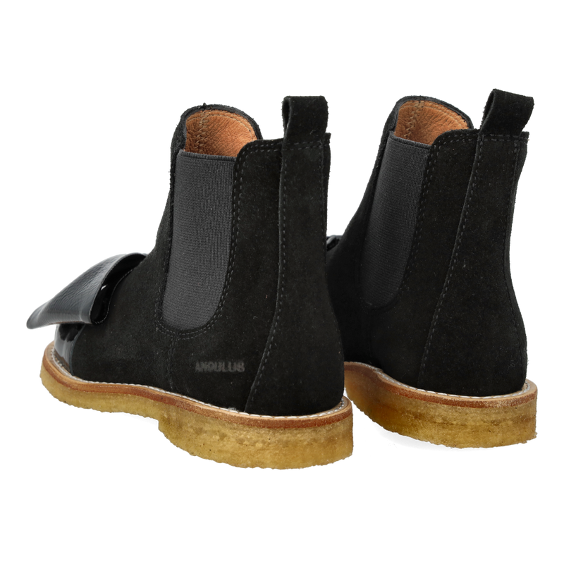 Angulus Chelsea Støvler m. sløjfe - Black