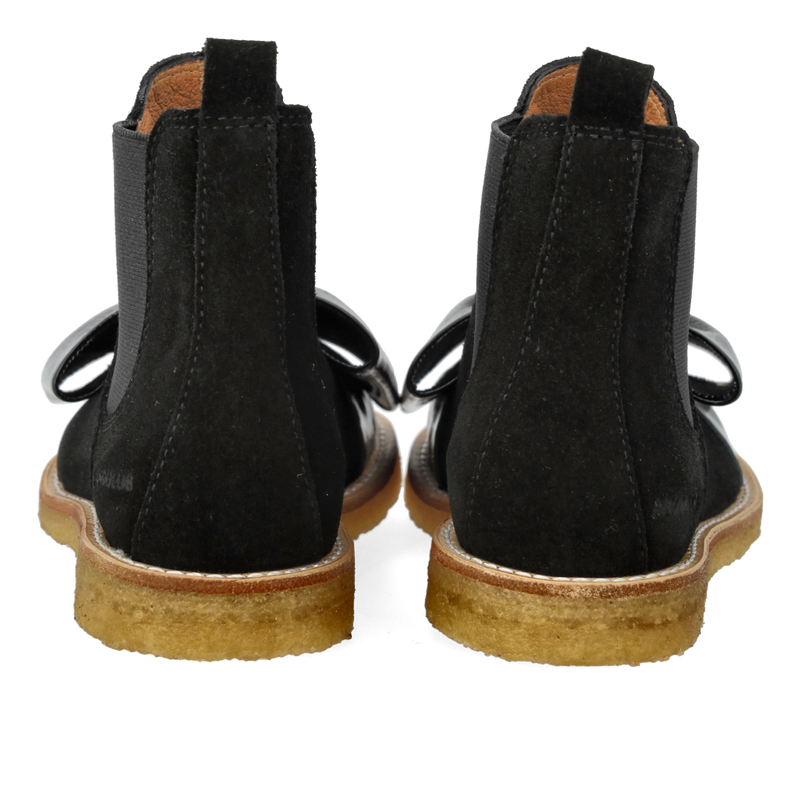 Angulus Chelsea Støvler m. sløjfe - Black