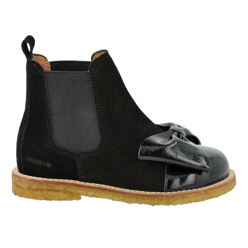 Angulus Chelsea Støvler m. sløjfe - Black