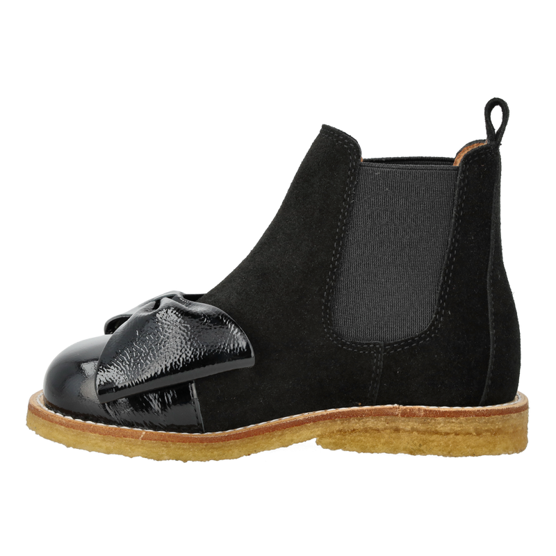Angulus Chelsea Støvler m. sløjfe - Black