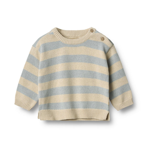 Wheat Strik Pullover Morgan - Blue Stripe