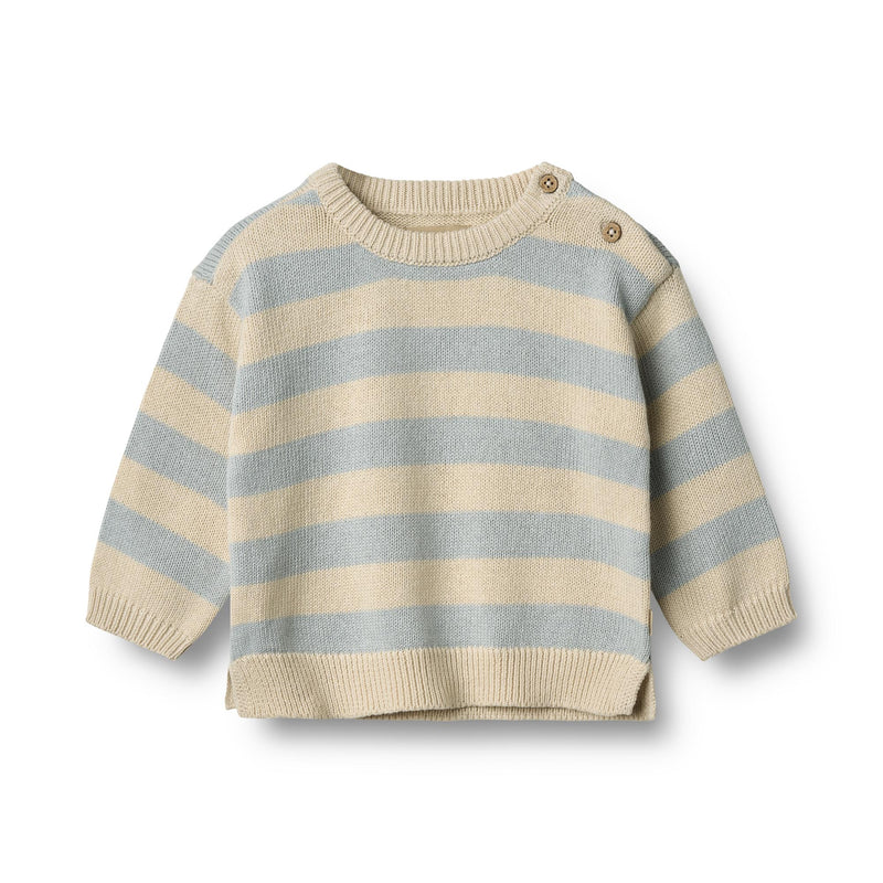 Wheat Strik Pullover Morgan - Blue Stripe