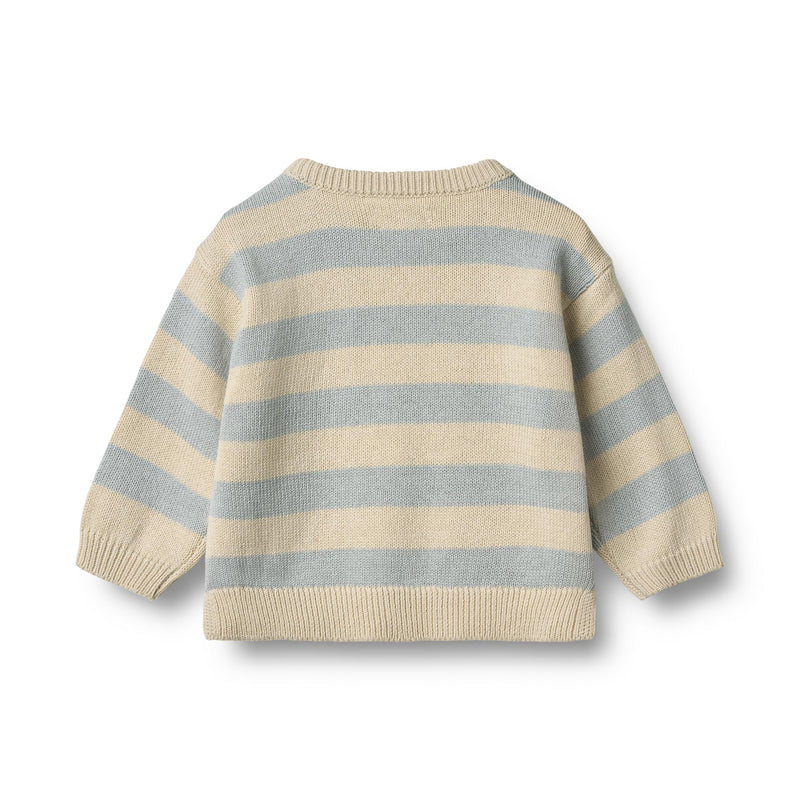 Wheat Strik Pullover Morgan - Blue Stripe