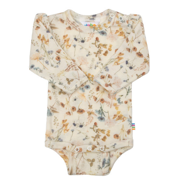 Joha Body, Merino Uld - Flowers Off White
