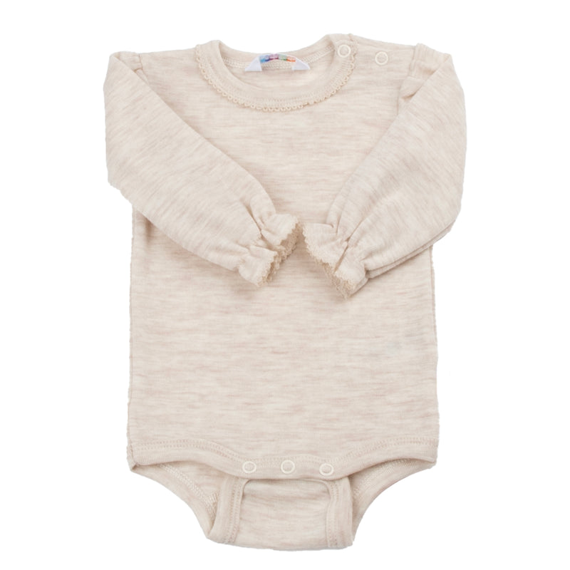 Joha Body m. blondekant, Uld - Beige