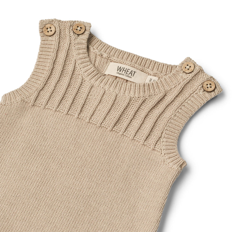 Wheat Strik Romper Vigge - Soft Beige