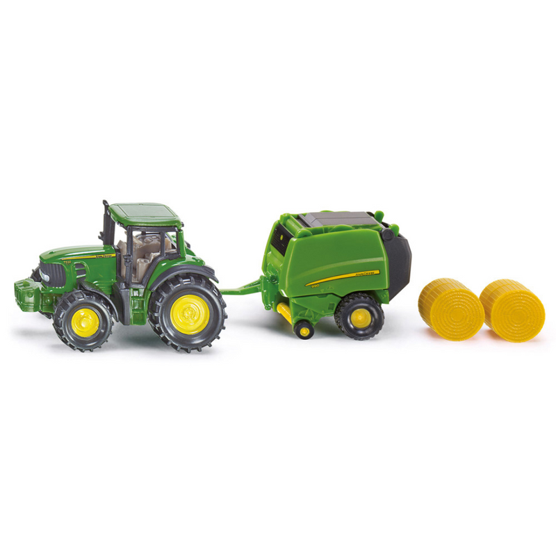Siku John Deere Traktor m. rundballepresser