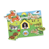 Melissa & Doug Knop Træ Puslespil - Dyr