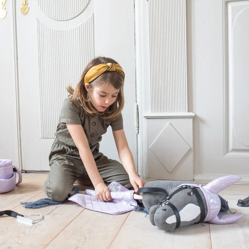 byASTRUP Sadelunderlag & Hut - Glitter Lilla