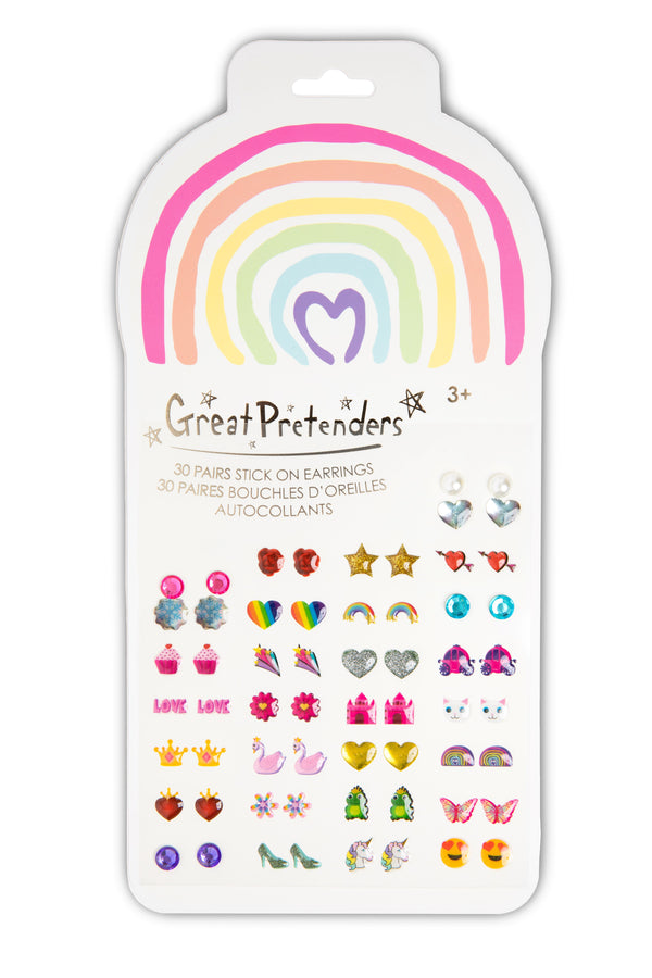 Great Pretenders Rainbow Love Sticker Øreringe