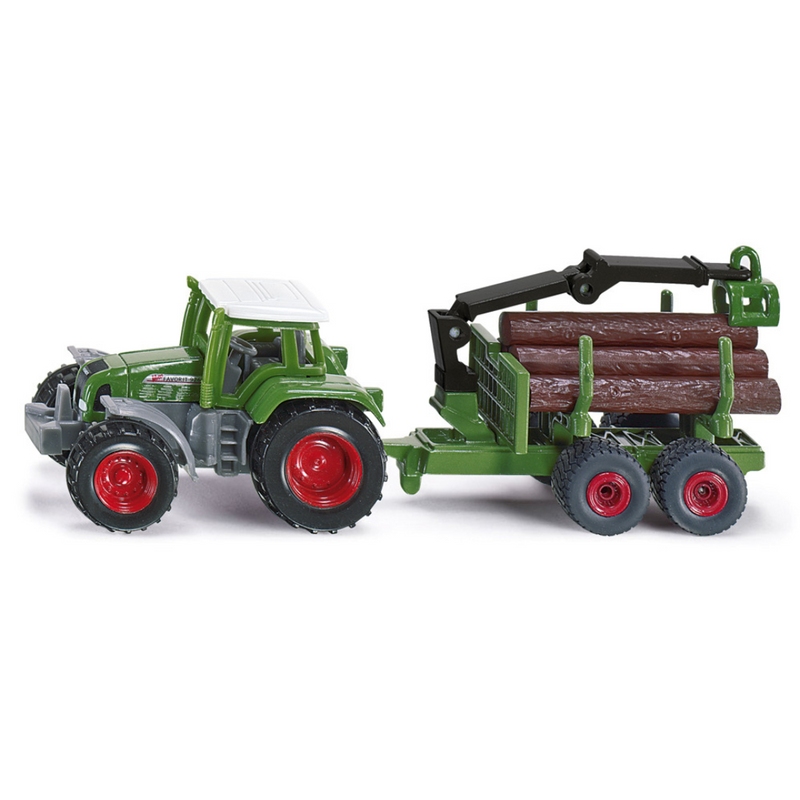 Siku Traktor m. skovbrugstrailer